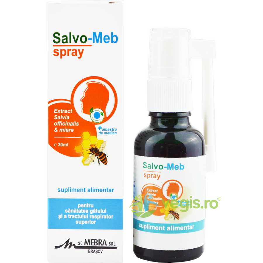 Oferte la Spray cu Salvie, Miere si Albastru de Metilen Salvo-Meb 30ml