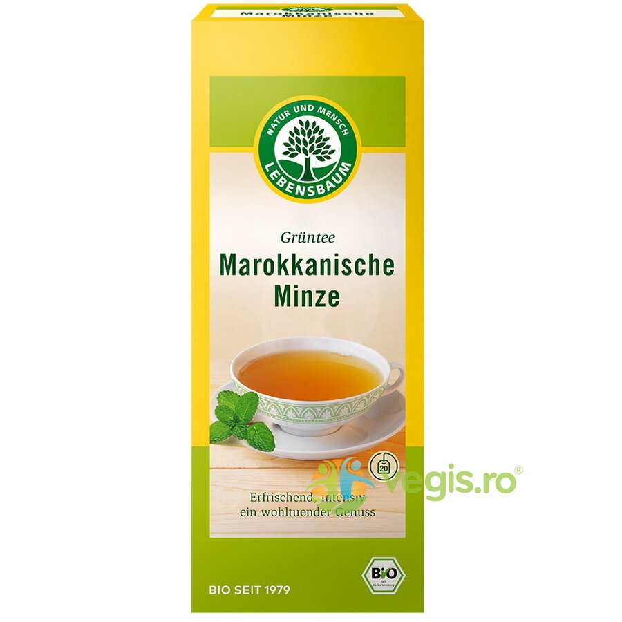 Oferte la Ceai Verde cu Menta Marocana Ecologic/Bio 20 plicuri