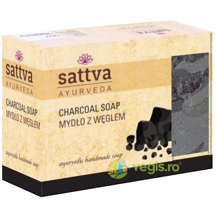 Oferte la Sapun Ayurvedic cu Carbune (Charcoal) 125g