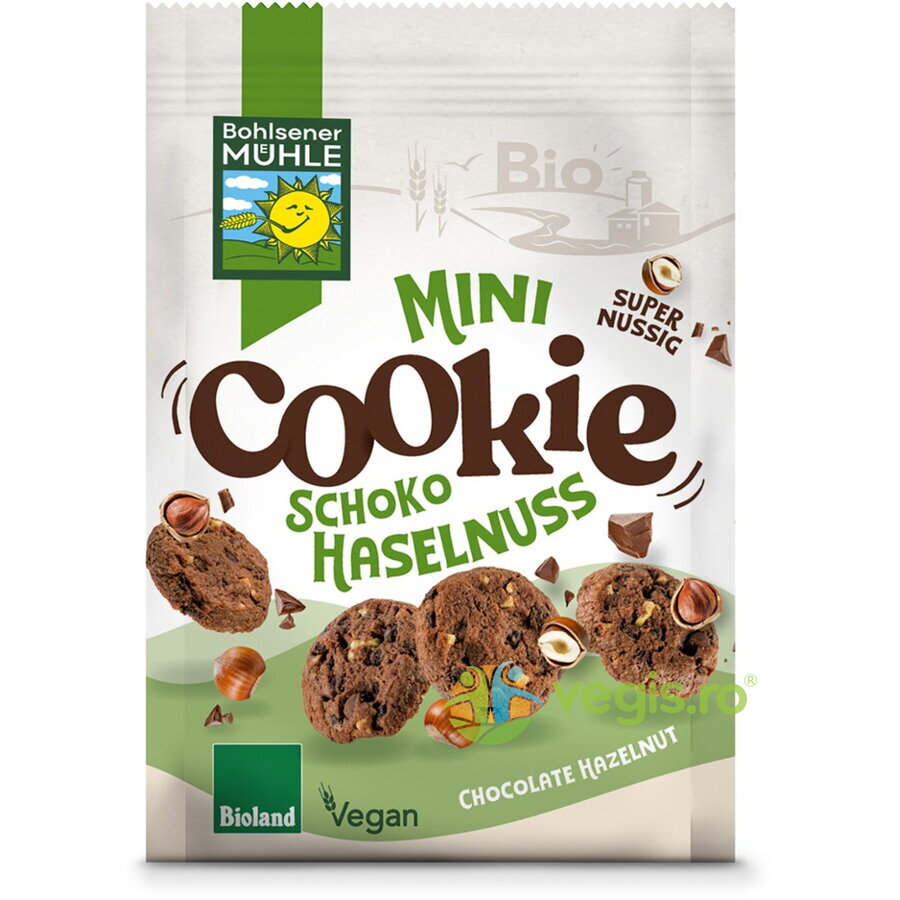 Oferte la Mini Biscuiti cu Ciocolata si Alune Ecologici/Bio 125g
