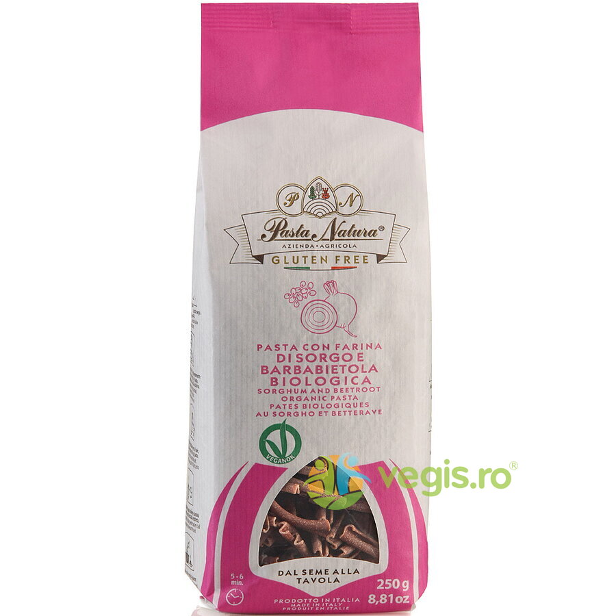 Oferte la Paste din Faina de Sorg cu Sfecla Rosie fara Gluten Ecologice/Bio 250g