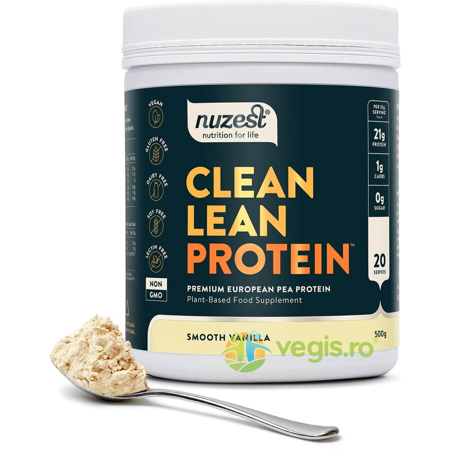 Oferte la Proteina Vegetala Clean Lean Protein - Smooth Vanilla 500g