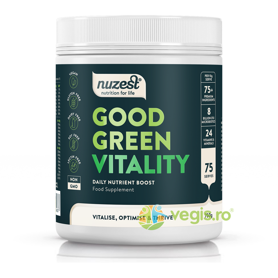 Oferte la Shake Proteic cu Multivitamine si Superalimente Good Green Vitality 300g