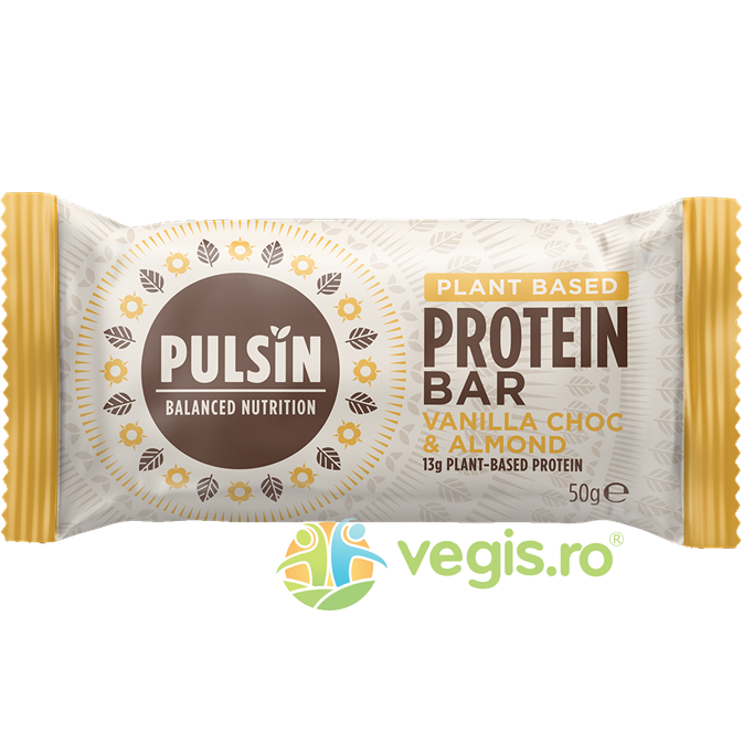 Oferte la Baton Proteic cu Ciocolata, Vanilie si Migdale fara Gluten 50g
