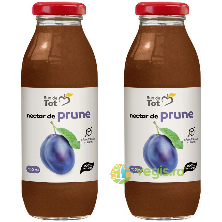 Oferte la Pachet Nectar de Prune fara Zahar Adaugat 300ml+300ml