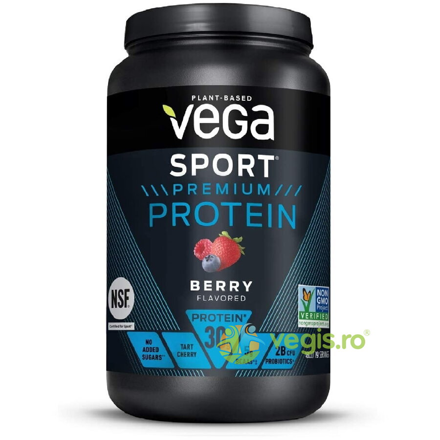 Oferte la Proteina Vegetala cu Aroma de Fructe de Padure Vega Sport Premium Protein 801g