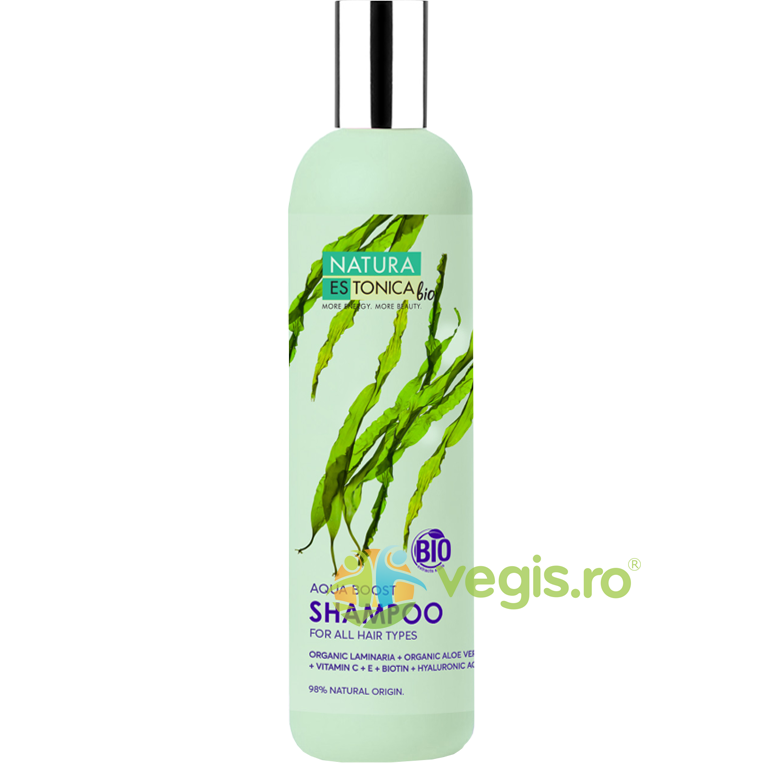 Oferte la Sampon cu Acid Hialuronic, Aloe Vera si Alge Marine Aqua Boost 400ml