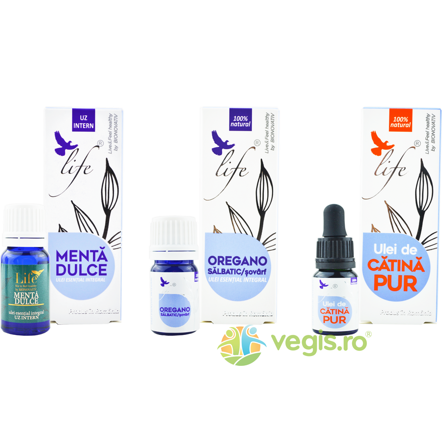 Oferte la Dermatita Seboreica - Tratament uleiuri esentiale: Menta Dulce + Oregano + Ulei Pur de Catina