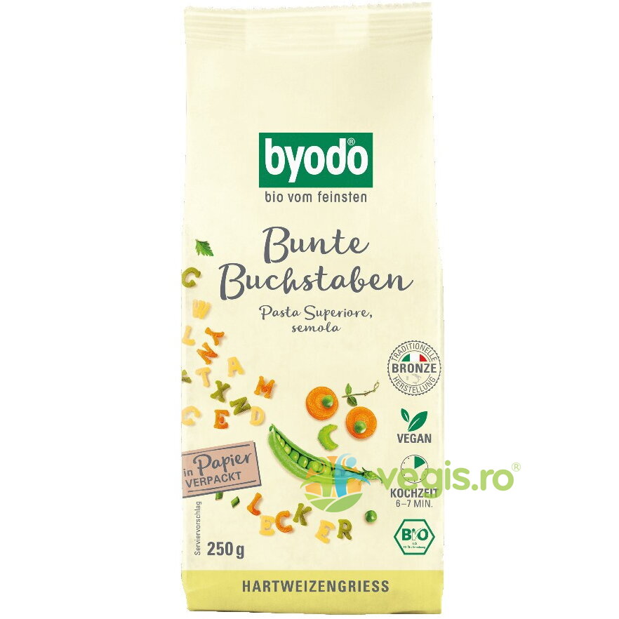 Oferte la Paste Semola Litere Colorate pentru Copii Ecologice/Bio 250g
