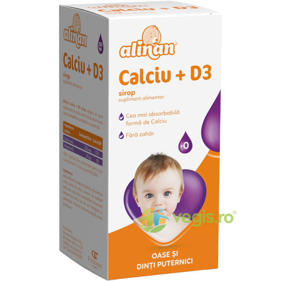 Oferte la Sirop Calciu + D3 fara Zahar Alinan 150ml