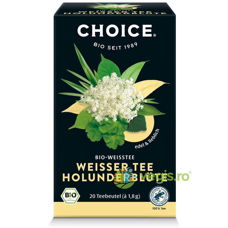 Oferte la Ceai Alb cu Flori de Soc Ecologic/Bio 20dz
