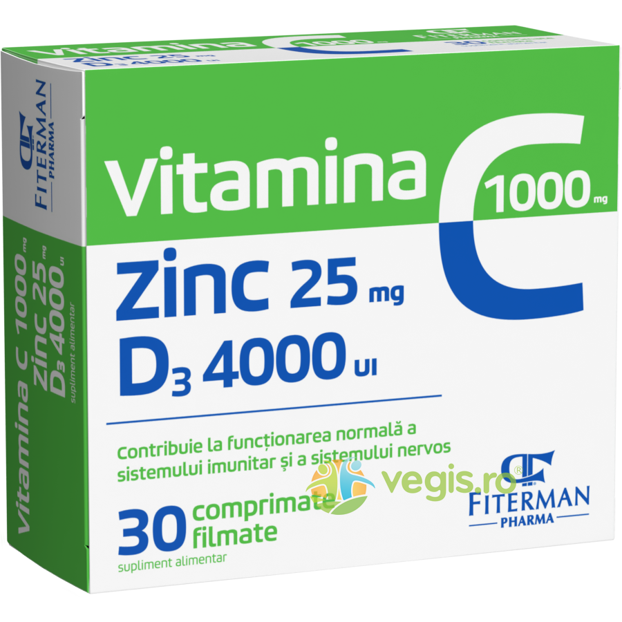 Oferte la Vitamina C + Zinc +D3 4000UI 30cpr