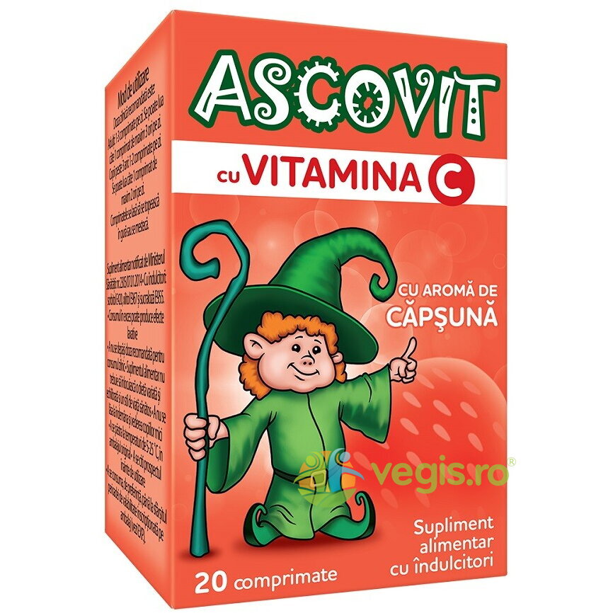 Oferte la Ascovit cu Aroma de Capsuni 100mg 20cpr