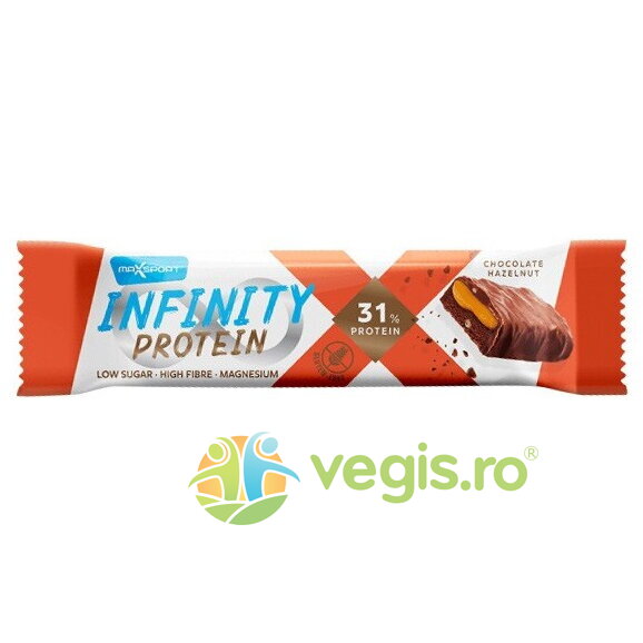 Oferte la Baton Proteic 31% Proteine cu Ciocolata si Alune de Padure fara Gluten Infinity Protein 55g