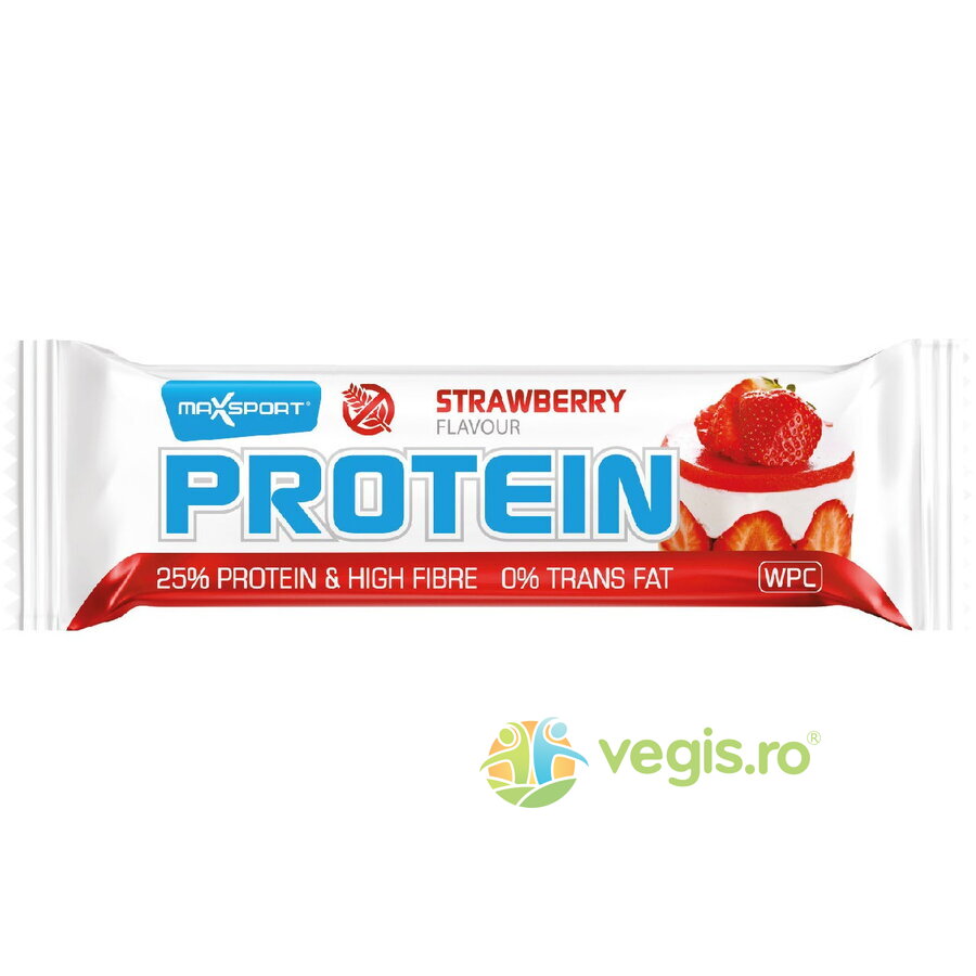 Oferte la Baton Proteic 25% Proteine cu Capsuni fara Gluten 60g