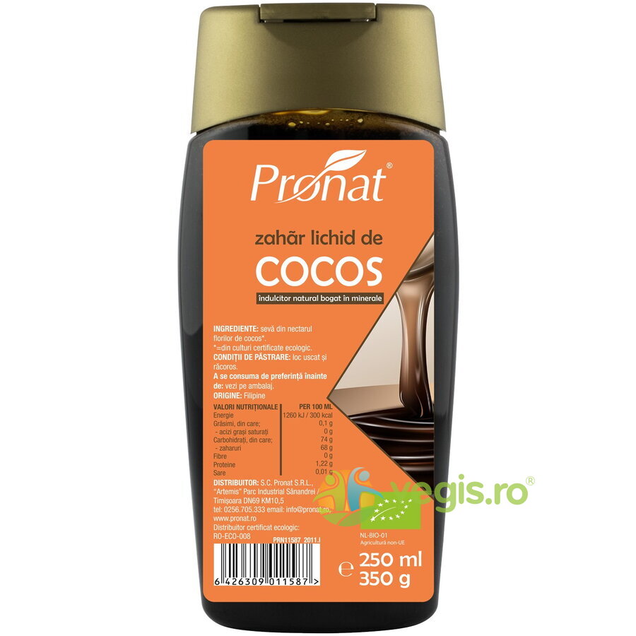 Oferte la Zahar Lichid de Cocos Ecologic/Bio 250ml