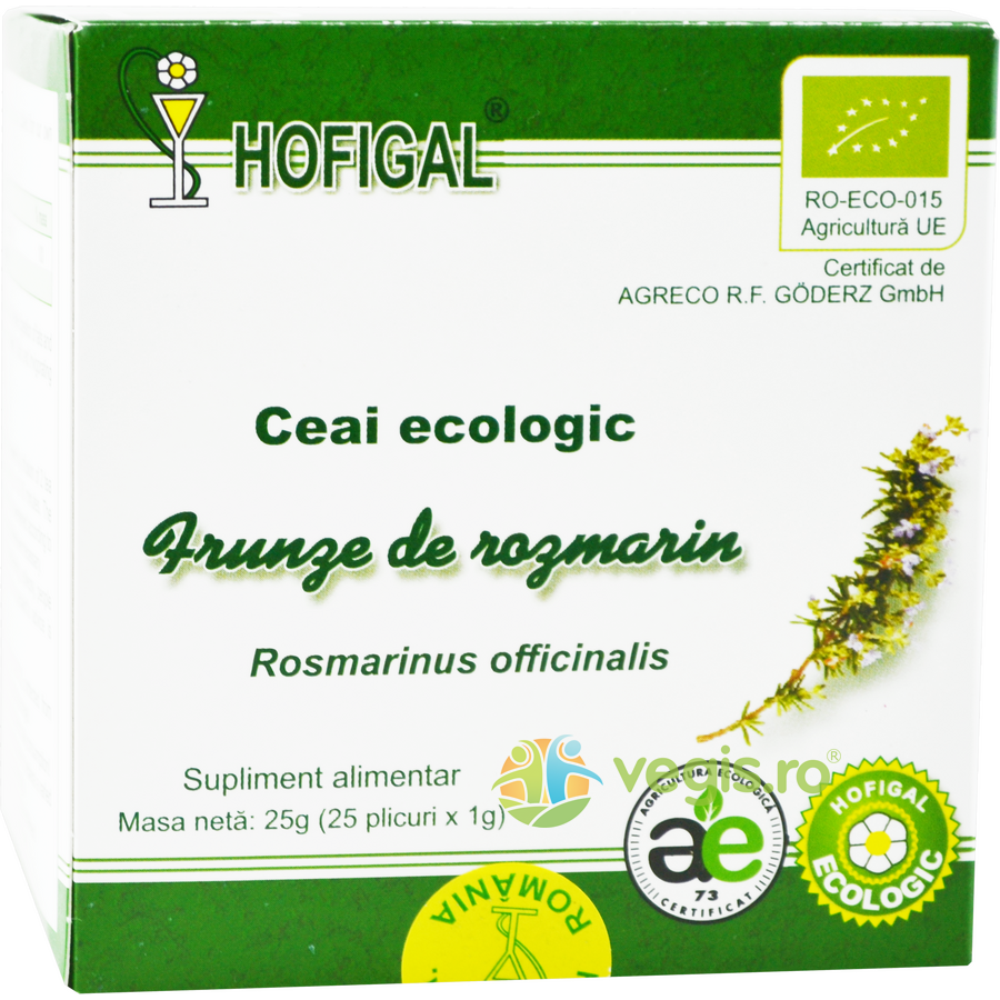 Oferte la Ceai de Rozmarin Frunze Ecologic/Bio 25dz