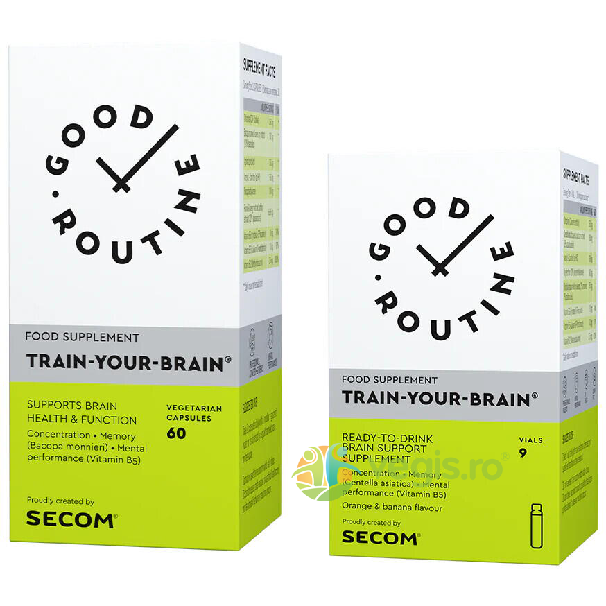 Oferte la Pachet Train Your Brain 60cps + 9 fiole buvabile Secom,