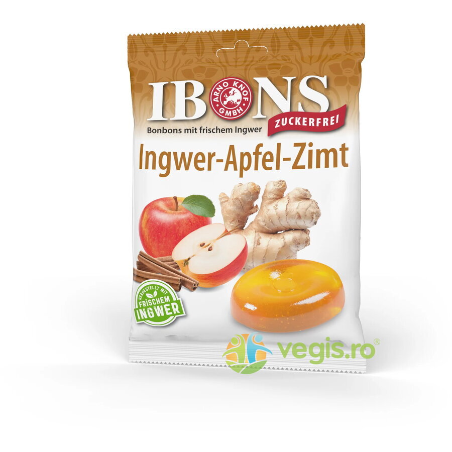 Oferte la Dropsuri cu Ghimbir, Mere si Scortisoara fara Zahar 75g
