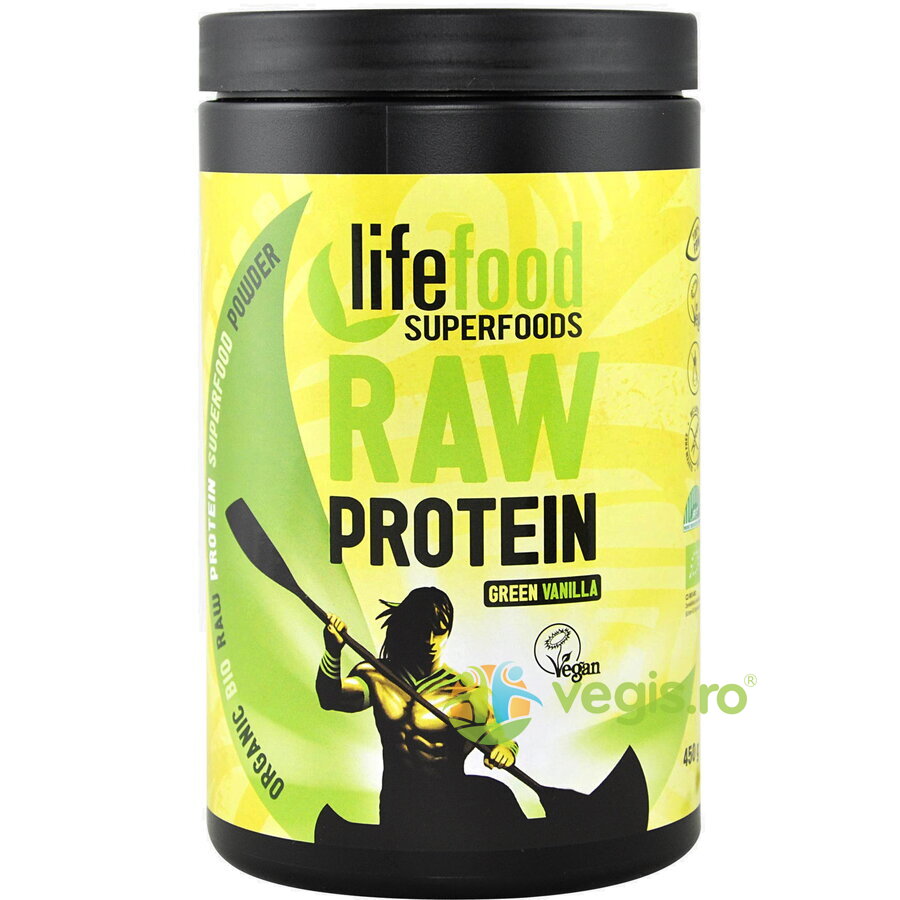 Oferte la Pudra Proteica Green Vanilla Superfood Raw Ecologica/Bio 450g