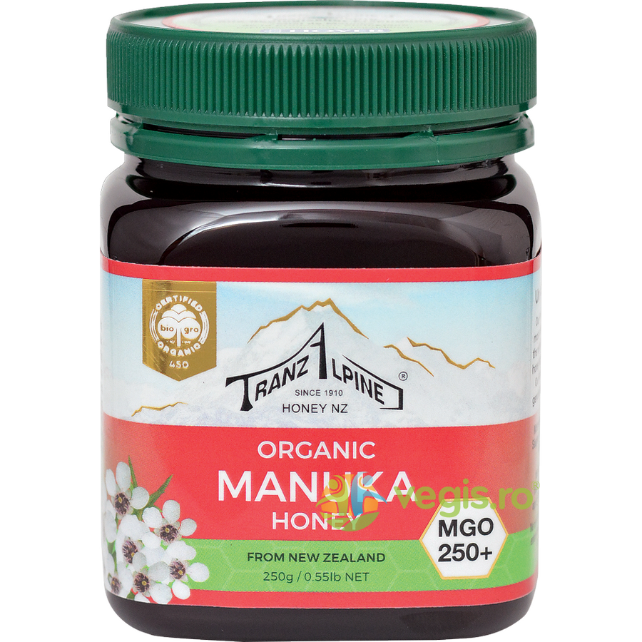 Oferte la Miere de Manuka MGO 250+ TranzAlpine Ecologica/Bio 250g