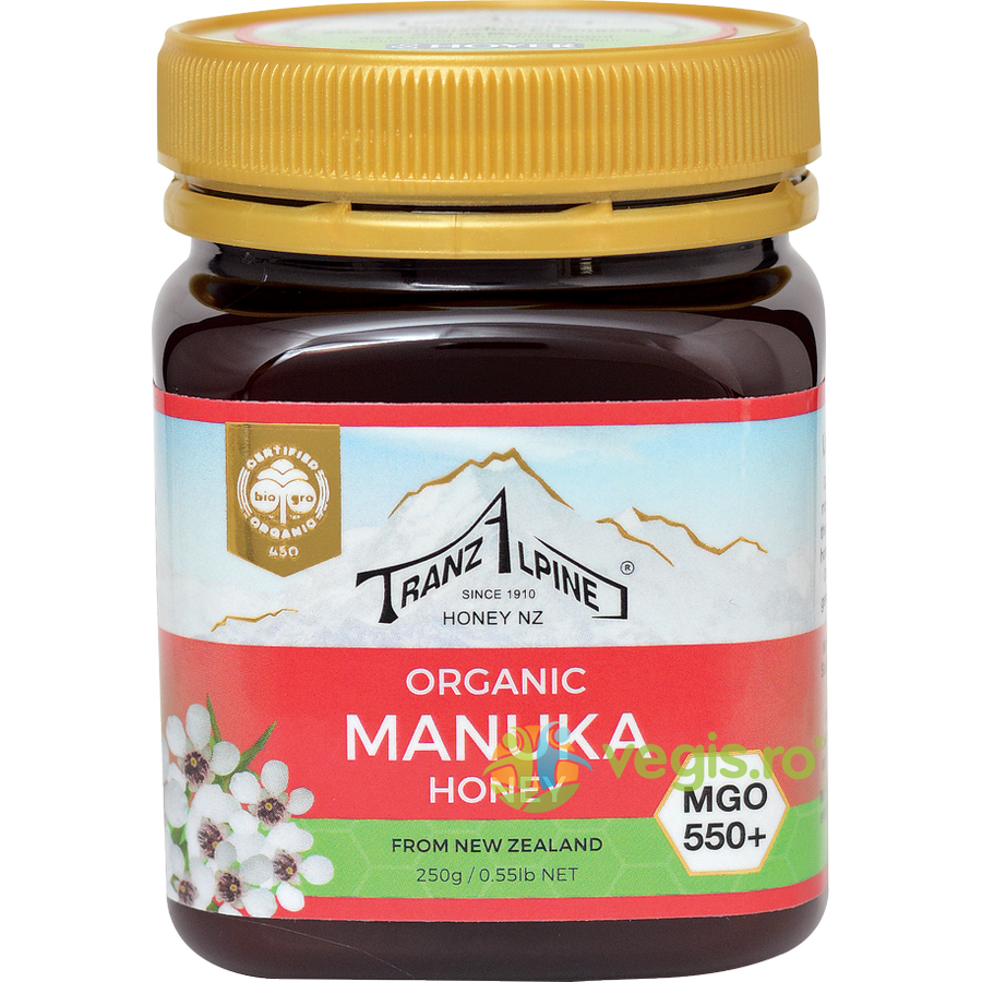 Oferte la Miere de Manuka MGO 550+ TranzAlpine Ecologica/Bio 250g