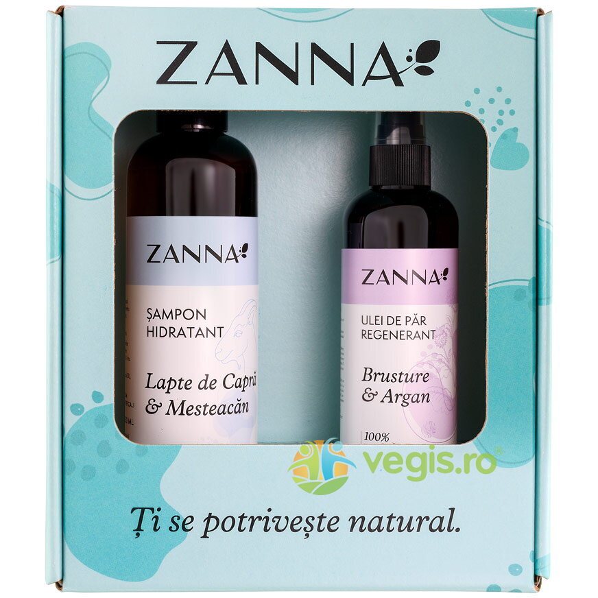 Oferte la Pachet Cadou Sampon Hidratant cu Lapte de Capra si Mesteacan 250ml + Ulei de Par Regenerant cu Brusture si Argan 150ml