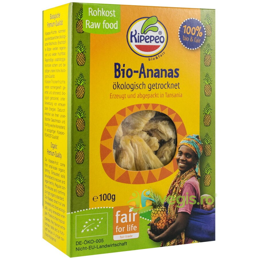 Oferte la Ananas Bucati Uscate Ecologic/Bio 100g