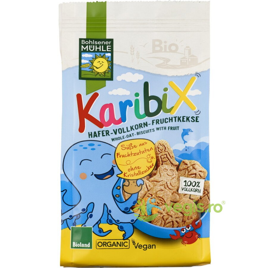 Oferte la Biscuiti cu Ovaz si Fructe Caracatita Ecologici/Bio 125g