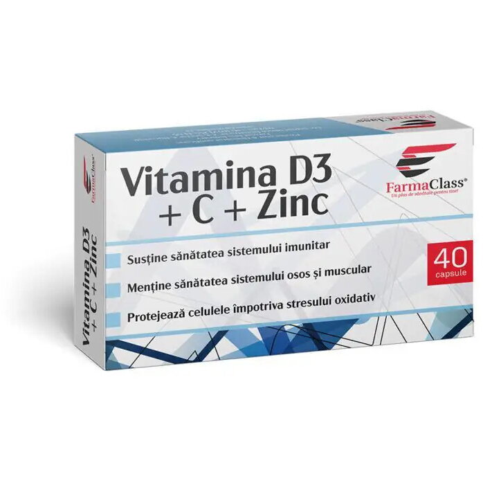 Oferte la Vitamina D3 + C + Zinc 40cps