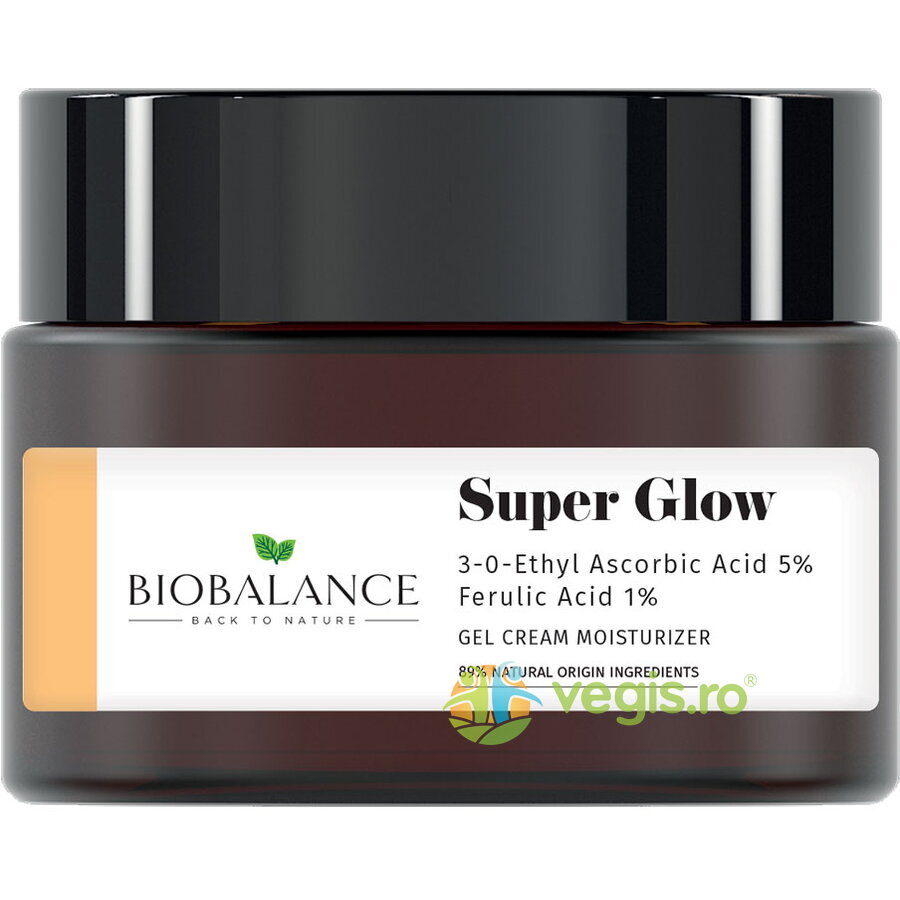 Oferte la Crema-Gel Iluminatoare Antirid Impotriva Petelor Pigmentare cu Acid Ascorbic 5% + Acid Ferulic 1% Super Glow 50ml