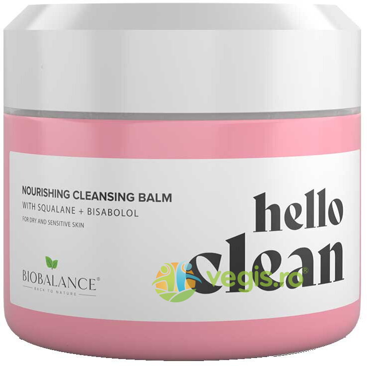 Oferte la Balsam de Curatare Faciala 3in1 pentru Ten Sensibil sau cu Roseata cu Squalane si Bisabolol Hello Clean 100 ml