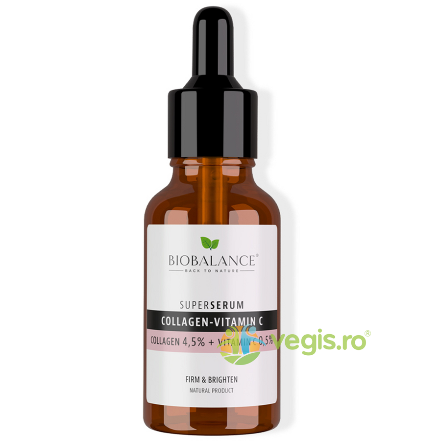 Oferte la Ser pentru Fermitate si Luminozitate cu Colagen 4,5% + Vitamina C 0,5% Super Serum Collagen - Vitamin C 30ml