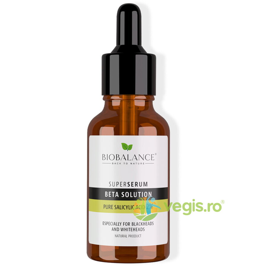 Oferte la Ser Antiinflamator si Antiacneic cu Acid Salicilic Pur 2% Super Serum Beta Solution 30ml