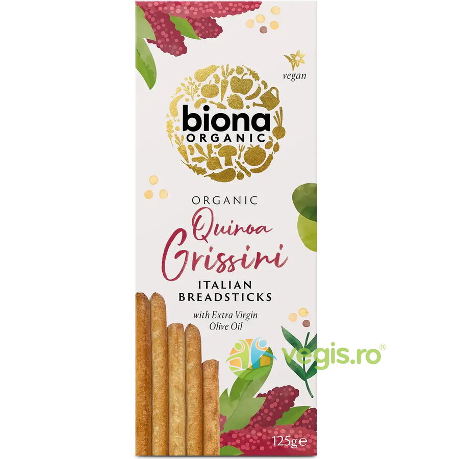 Oferte la Grisine cu Quinoa si Ulei de Masline Ecologice/Bio 125g