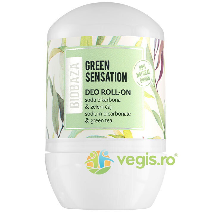 Oferte la Deodorant Roll-On Natural pentru Femei pe Baza de Bicarbonat de Sodiu cu Ceai Verde Green Tea Sensation 50ml