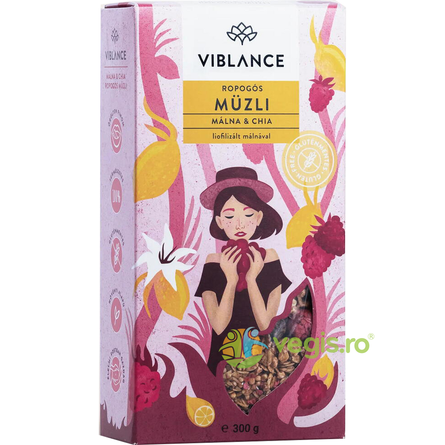 Oferte la Musli Crocant Zmeura si Chia fara Gluten 300g