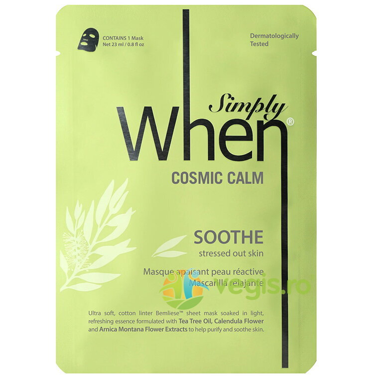 Oferte la Masca Faciala Calmanta si Purifianta pentru Ten Sensibil cu Ulei din Arbore de Ceai Cosmic Calm 23g