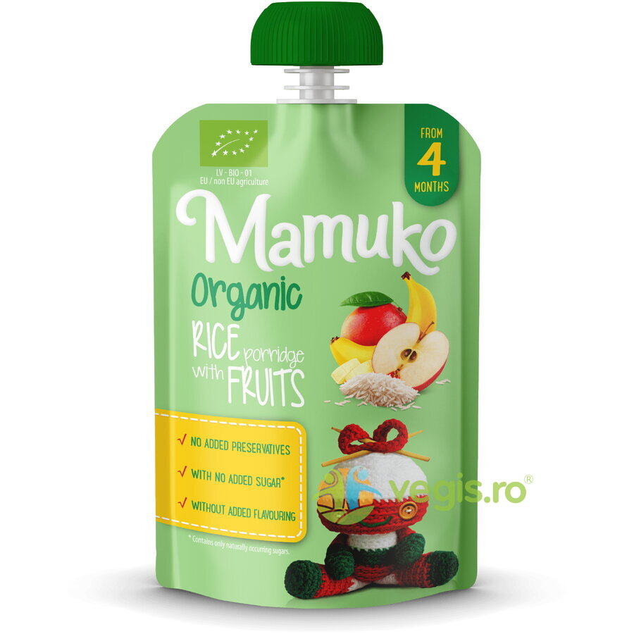 Oferte la Porridge de Orez cu Fructe 4+ Luni Ecologic/Bio 100g