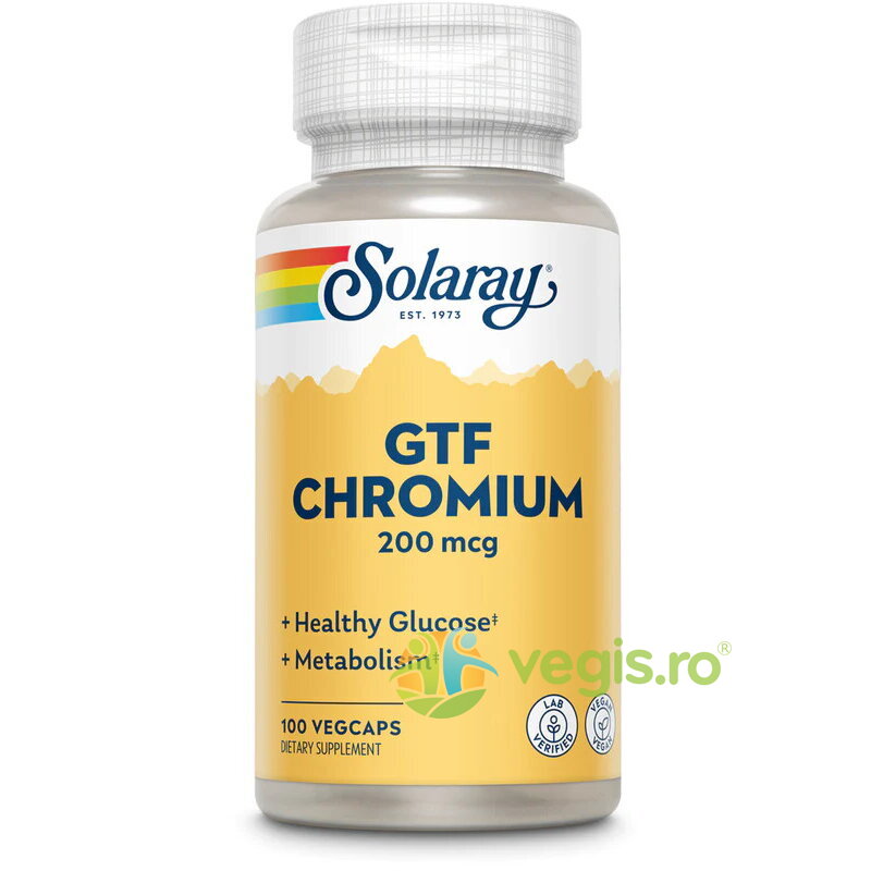 Oferte la Chromium GTF (Crom) 200mcg 100cps vegetale Secom,