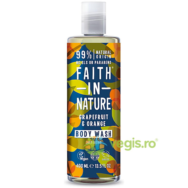 Oferte la Gel de Dus Natural Energizant cu Grapefruit si Portocala 400ml