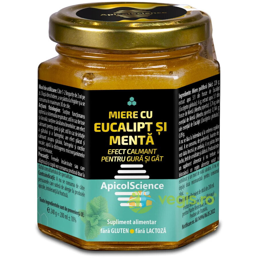 Oferte la Miere cu Eucalipt si Menta 200ml