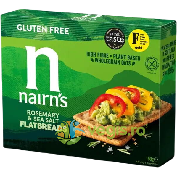 Oferte la Felii de Paine Crocanta din Ovaz Integral cu Rozmarin fara Gluten 150g