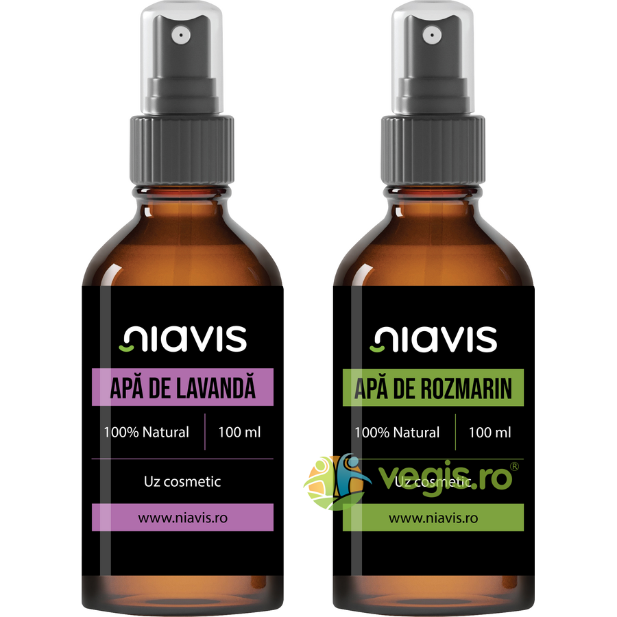 Oferte la Pachet Ape Florale: Apa de Lavanda 100ml + Apa de Rozmarin 100ml