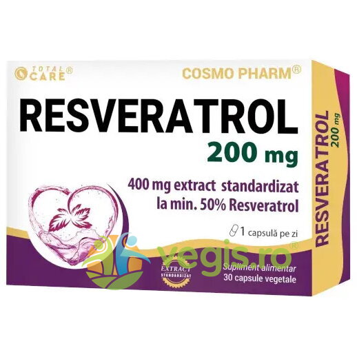 Oferte la Resveratrol 200mg 30cps