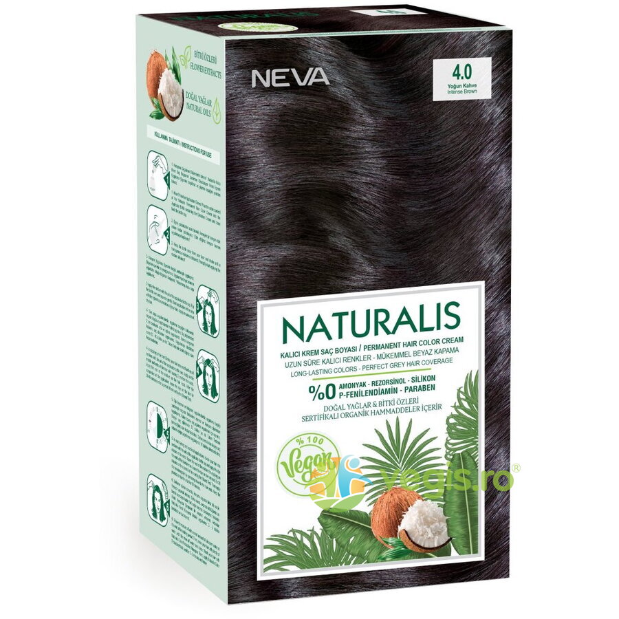Oferte la Vopsea de Par Vegana, fara Amoniac Saten Intens 4.0 Naturalis Neva 150ml
