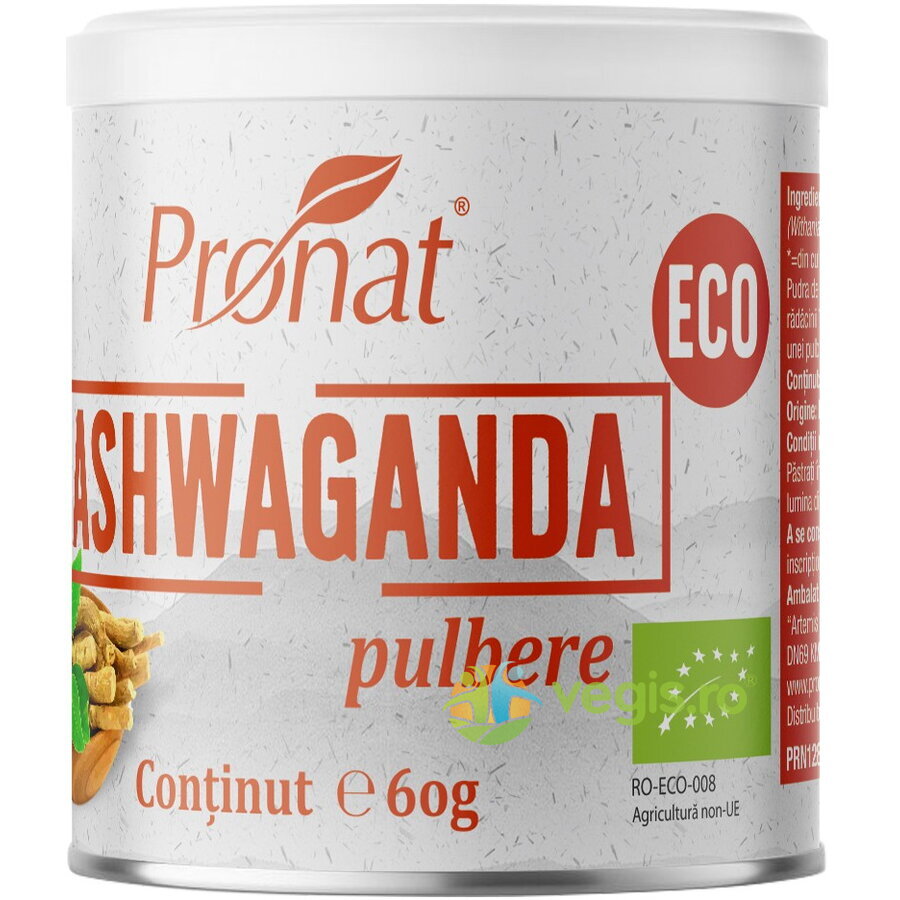 Oferte la Ashwaganda Pulbere Ecologica/Bio 60g