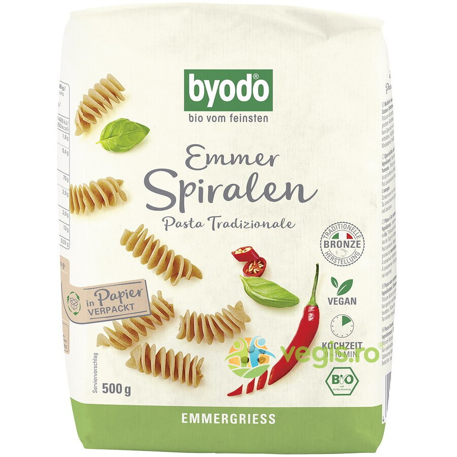 Oferte la Paste Spirelli din Grau Emmer Ecologice/Bio 500g