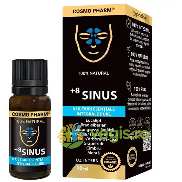 Oferte la +8 Sinus (8 Uleiuri Esentiale Integrale Pure) 10ml