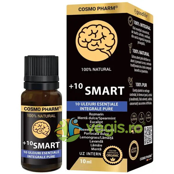 Oferte la +10 Smart (10 Uleiuri Esentiale Integrale Pure) 10ml
